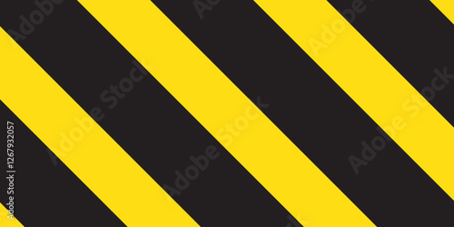 Police road sign. Warning barrier tapes for danger places. Do not cross yellow black tape. Set of caution crime scene bands. Seamless striped boundary lines. Vector illustration. EPS 10.