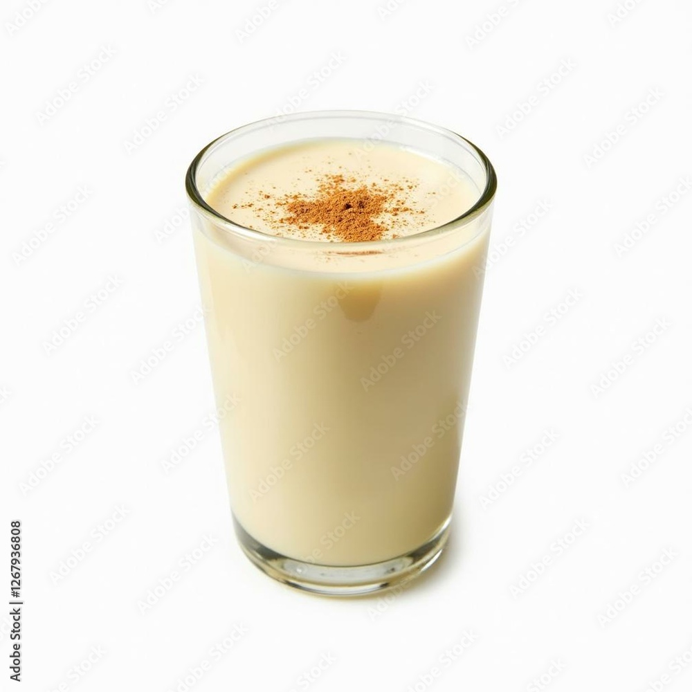 Eggnog in a Glass with a Sprinkle of Nutmeg Eggnog in a Glass with a Sprinkle of Nutmeg