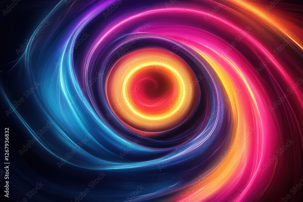 Abstract swirling vortex of vibrant blue, pink, and orange hues creating a mesmerizing cosmic effect. Abstract swirling vortex of vibrant blue, pink, and orange hues creating a mesmerizing cosmic effect.