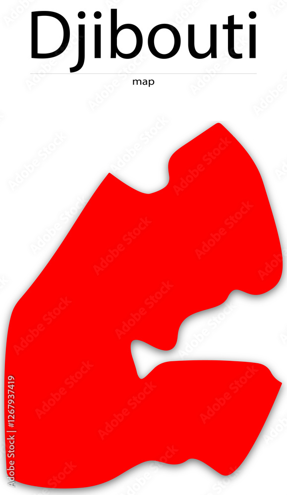 djibouti map in red colour with trasparent background djibouti map in red colour with trasparent background