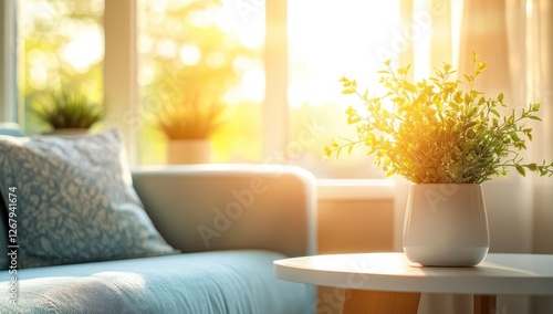 Wallpaper Mural Sunlit Serenity: A Peaceful Home Interior Torontodigital.ca