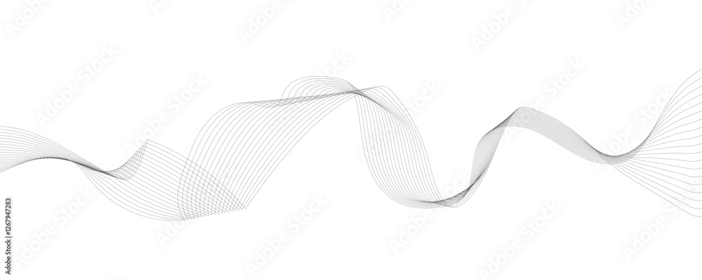 Abstract black wave banner template. Abstract black wave banner template.