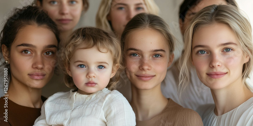 Elegant Multigenerational Family Portrait with Natural Beauty