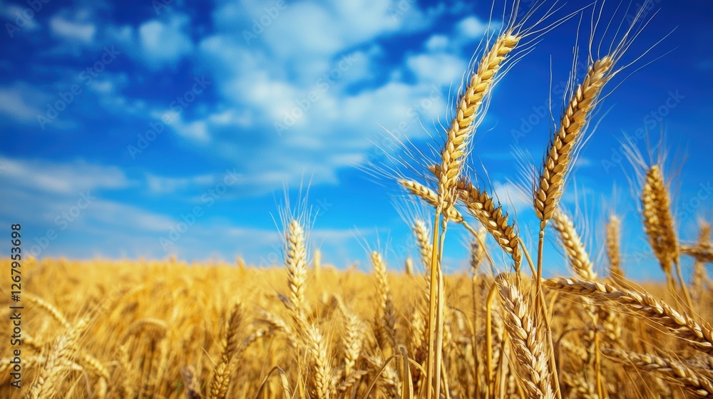 National Geographic A golden wheat field under a deep blue sky, wind creating waves in the crops. National Geographic A golden wheat field under a deep blue sky, wind creating waves in the crops.