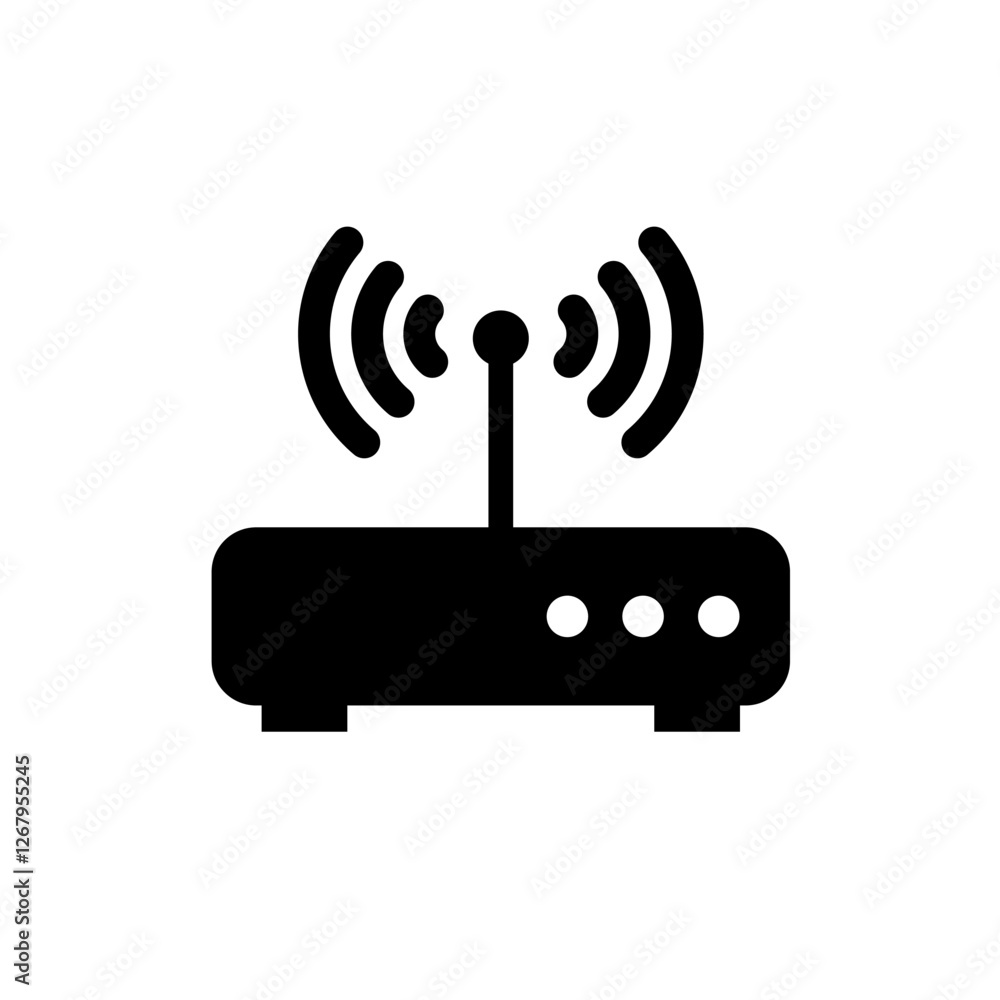 wi-fi router, modem - vector icon wi-fi router, modem - vector icon