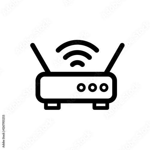 wi-fi router, modem - vector icon