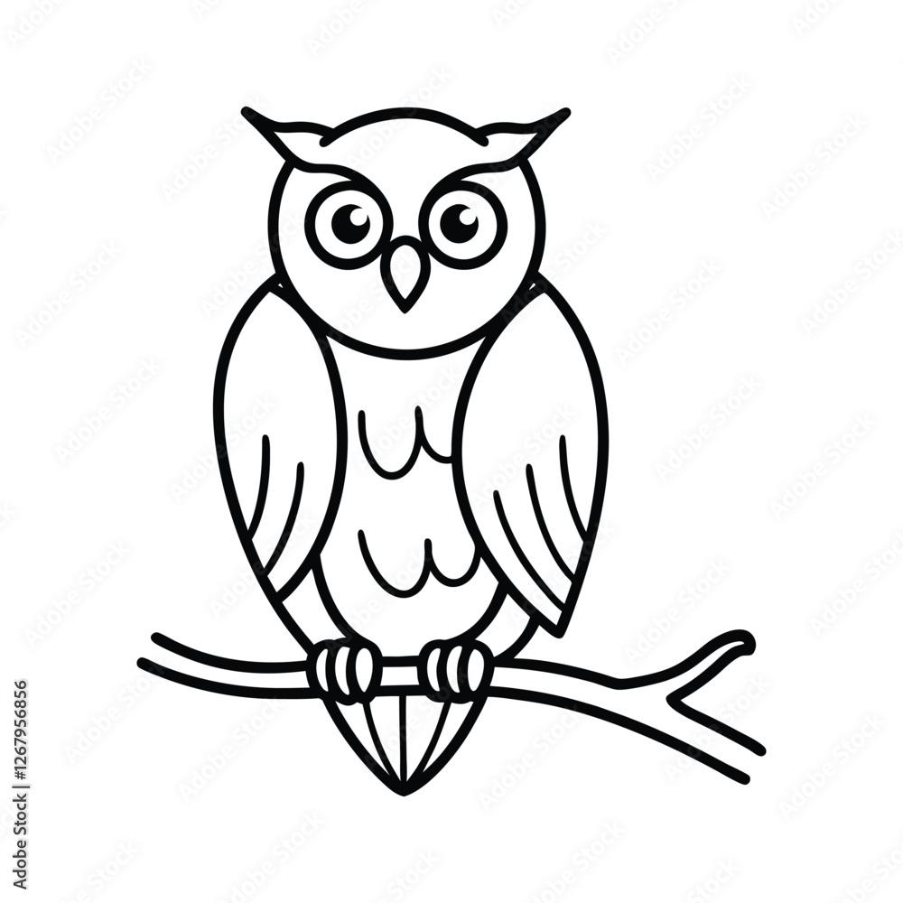 Fototapeta premium owl on branch