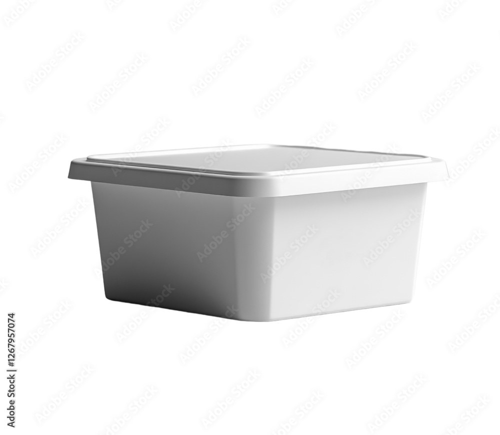 simple white square container with lid, perfect for storage or organization simple white square container with lid, perfect for storage or organization