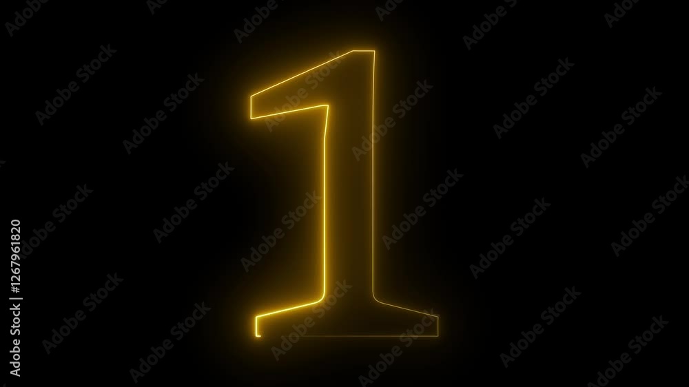 1 text animation by yellow color neon on black background. 1 text animation by yellow color neon on black background.