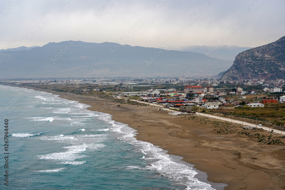 view of the coast of the mediterranean sea in hatay samandağ view of the coast of the mediterranean sea in hatay samandağ