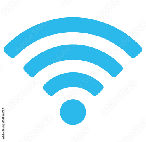 Wi-Fi icon set. Network symbol. Wireless connection vector illustration. Wi-Fi signal sign. Hotspot pictogram.