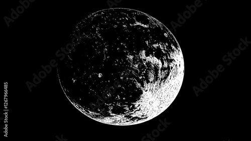 Stunning Moon's Surface in Vibrant Colors