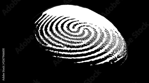 Intricate Fingerprint Spiral Pattern