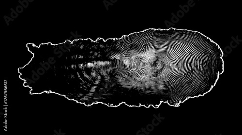 Intricate Tree Rings Abstract Art