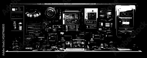 Futuristic Tech Console Panel Design