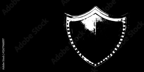 Glowing Red Shield Design