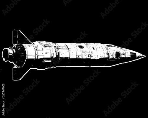 Majestic Space Rocket, Ready for Launch