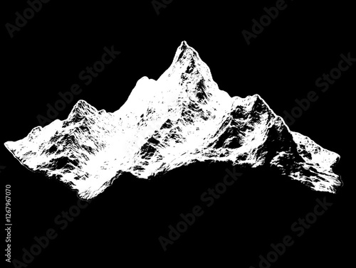 Abstract Mountain Range Digital Art