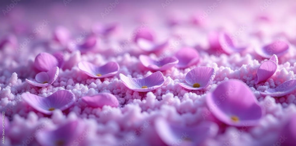 Soft lavender petals scattered on a plush carpet, soft, carpet, floral Soft lavender petals scattered on a plush carpet, soft, carpet, floral