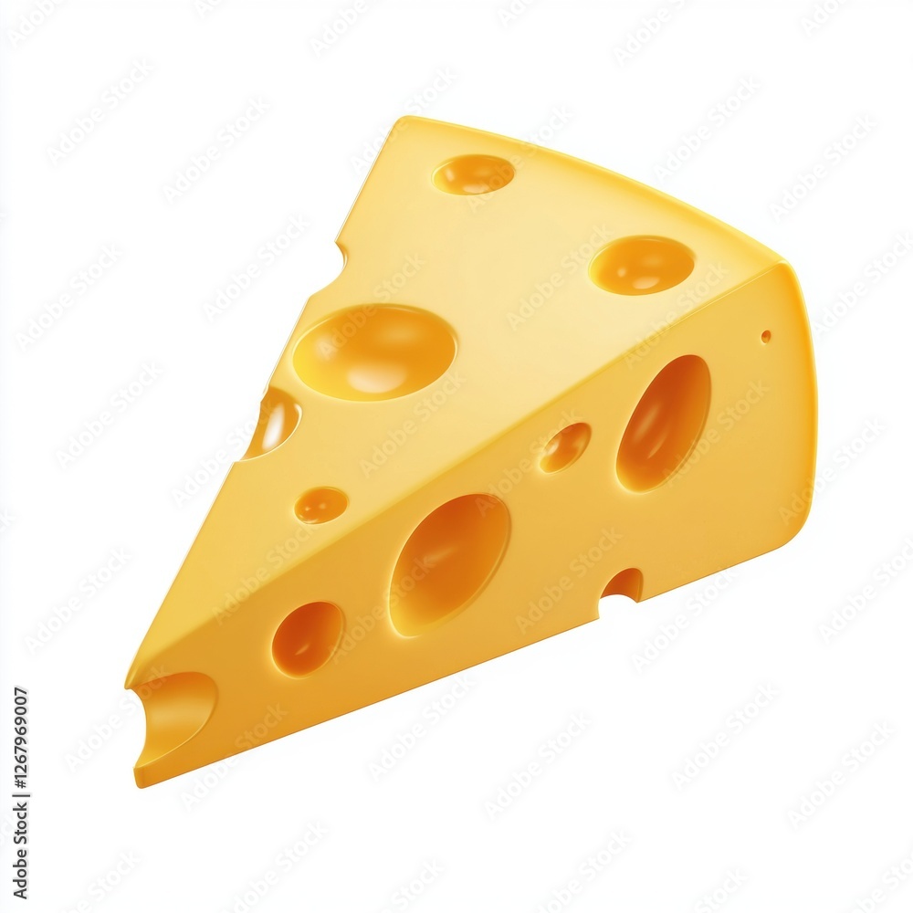 Cheese wedge isolated on white Cheese wedge isolated on white