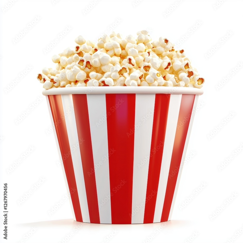 Popcorn bucket isolated on white Popcorn bucket isolated on white