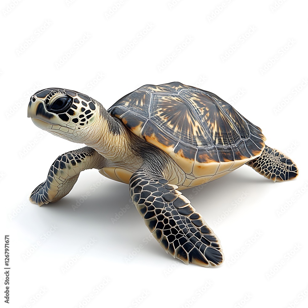 Obraz premium turtle on white background