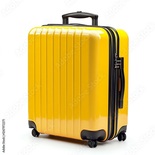 suitcases isolated on white