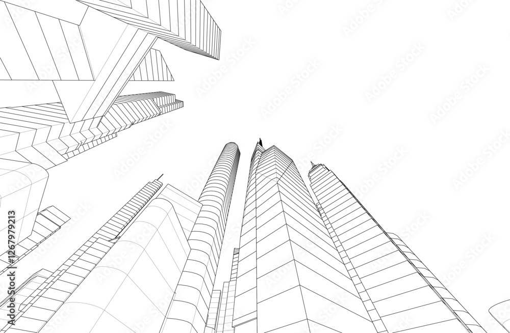 Fototapeta premium Architecture building. Design background vector illustration