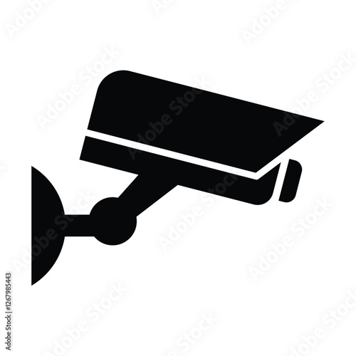 Security camera icon, video surveillance, cctv sign. Surveillance camera,monitoring, safety home protection system. Fixed CCTV, Security Camera Icon Vector Template Illustration Design.