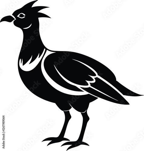 secretary bird vector icon.eps