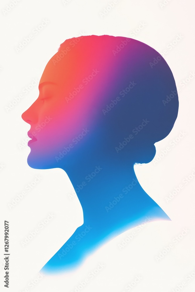 Artistic profile silhouette creative studio digital art minimalistic environment side view abstract concept Artistic profile silhouette creative studio digital art minimalistic environment side view abstract concept