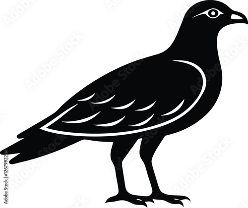 long legged buzzard vector icon.eps