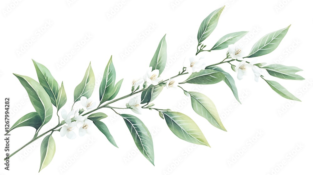 Obraz premium Subtle floral branch showcasing pastel tones images