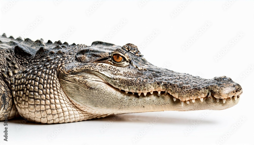 Obraz premium big crocodile looking isolated on white