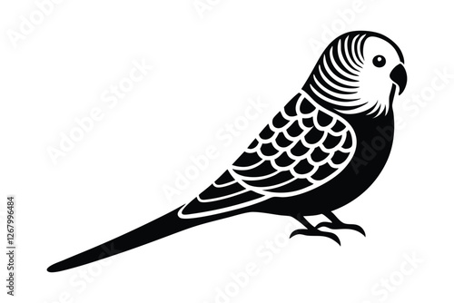 budgerigar budgie vector icon.eps