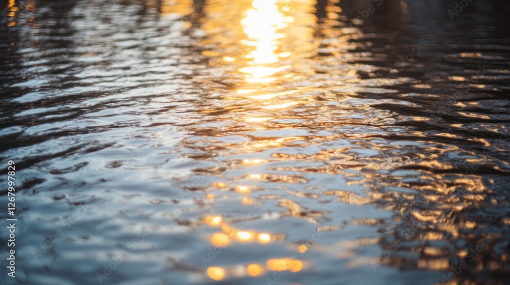 Golden Hour Water Reflections: A Serene Sunset Golden Hour Water Reflections: A Serene Sunset