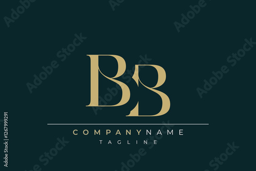 Elegant Monogram with Sophisticated Typography Design Featuring BB with Sophisticated Typography