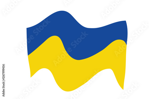 Flag of Ukraine. Ukrainian national symbol in official colors. Template icon. Abstract vector background.