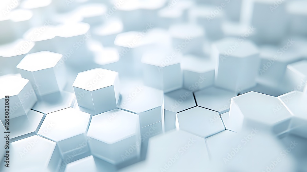 Futuristic White Hexagonal 3D Background - Modern Abstract Technology Design for Branding, Digital Art & Web Graphics Futuristic White Hexagonal 3D Background - Modern Abstract Technology Design for Branding, Digital Art & Web Graphics