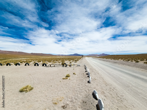 Landscape of the desert in Bolivia