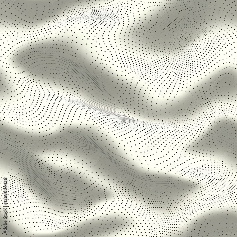 Seamless Pattern - Abstract wave pattern, dotted texture, light beige background. Seamless Pattern - Abstract wave pattern, dotted texture, light beige background.