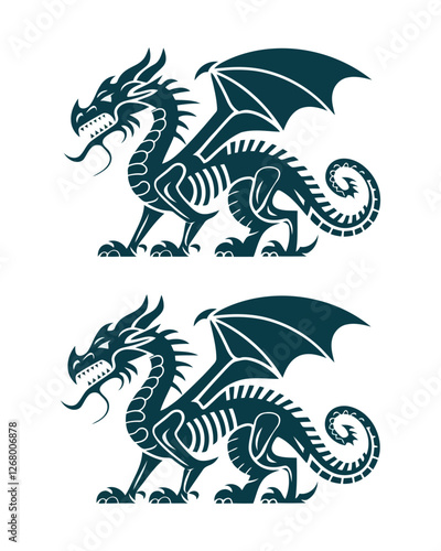 Stunning Dragon Sticker Art, High-Quality Mythical Creature Decals for Custom Body Designs