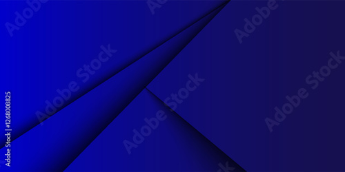 Dark blue dynamic abstract vector background with straight shadow lines.