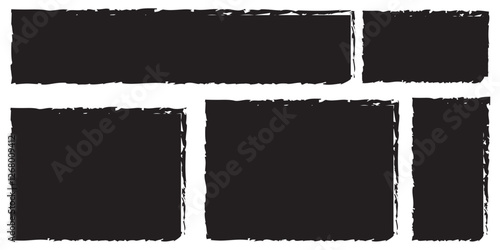 Torn sheets of paper. A set of torn paper and strips of paper on a dark background. Vector illustration.