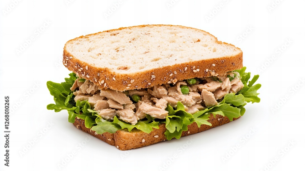 Delicious tuna salad sandwich on multigrain bread with lettuce. Perfect lunch! Delicious tuna salad sandwich on multigrain bread with lettuce. Perfect lunch!