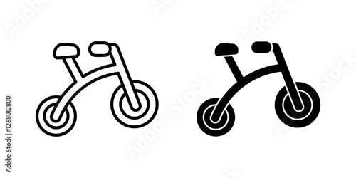 baby bike Icon set. Symbol isolated white background. vector illustration. color editable.