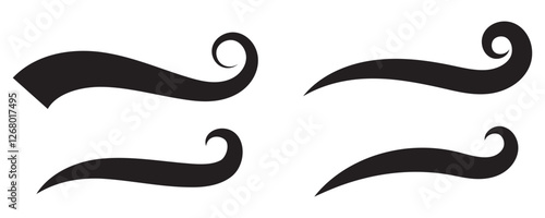 Swoosh and swash tails collection. Vector