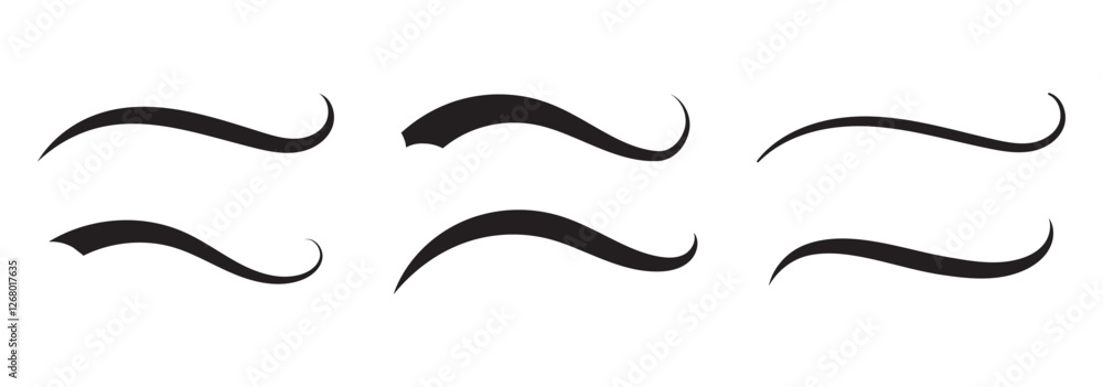 Swoosh and swash tails collection. Vector Swoosh and swash tails collection. Vector