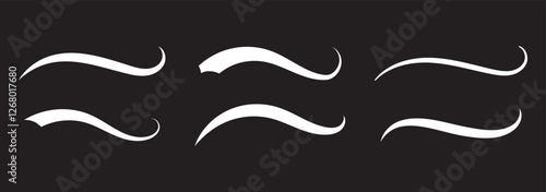 Swoosh and swash tails collection. Vector