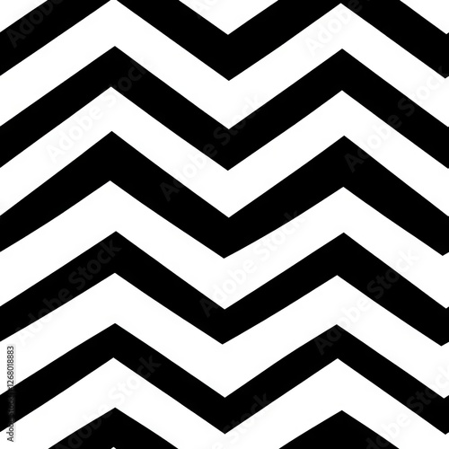 Wallpaper Mural Seamless Pattern - Black and white chevron pattern background Torontodigital.ca